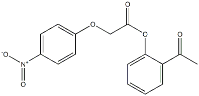 2-acetylphenyl 2-(4-nitrophenoxy)acetate,,结构式