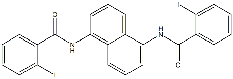 2-iodo-N-{5-[(2-iodobenzoyl)amino]-1-naphthyl}benzamide 结构式