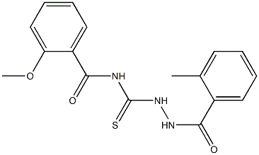 2-methoxy-N-{[2-(2-methylbenzoyl)hydrazino]carbothioyl}benzamide 结构式