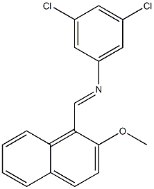 3,5-dichloro-N-[(E)-(2-methoxy-1-naphthyl)methylidene]aniline|