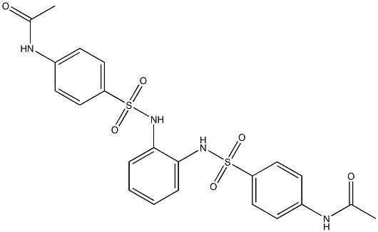 N-(4-{[2-({[4-(acetylamino)phenyl]sulfonyl}amino)anilino]sulfonyl}phenyl)acetamide Structure