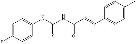 N-(4-fluorophenyl)-N'-[(E)-3-(4-methylphenyl)-2-propenoyl]thiourea Struktur