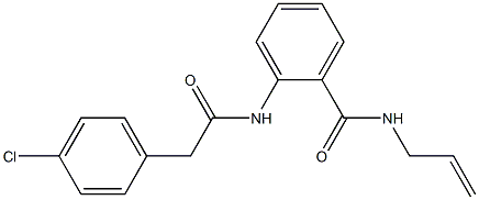 N-allyl-2-{[2-(4-chlorophenyl)acetyl]amino}benzamide Struktur