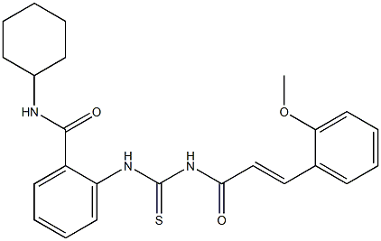 N-cyclohexyl-2-[({[(E)-3-(2-methoxyphenyl)-2-propenoyl]amino}carbothioyl)amino]benzamide