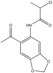 N-(6-acetyl-1,3-benzodioxol-5-yl)-2-chloropropanamide Struktur