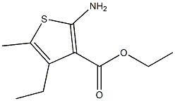 2-氨基-4-乙基-5-甲基噻吩-3-甲酸乙酯,,结构式