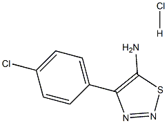 4-(4-氯苯基)-1,2,3-噻二唑-5-胺 盐酸盐,,结构式
