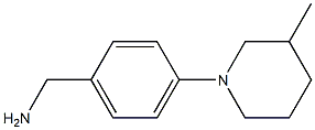 1-[4-(3-methylpiperidin-1-yl)phenyl]methanamine Structure