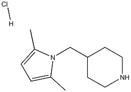 4-[(2,5-dimethyl-1H-pyrrol-1-yl)methyl]piperidine hydrochloride Structure