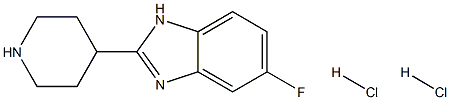 5-fluoro-2-piperidin-4-yl-1H-benzimidazole dihydrochloride Struktur