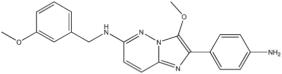 2-(4-Aminophenyl)-3-methoxy-N-(3-methoxybenzyl)imidazo[1,2-b]pyridazin-6-amine Structure