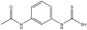 [3-(アセチルアミノ)フェニル]ジチオカルバミド酸 化学構造式