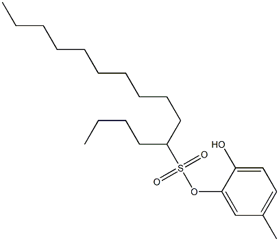 5-Pentadecanesulfonic acid 2-hydroxy-5-methylphenyl ester Struktur