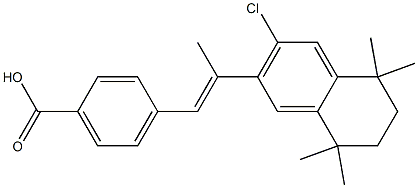 4-[(E)-2-[(3-Chloro-5,6,7,8-tetrahydro-5,5,8,8-tetramethylnaphthalen)-2-yl]-1-propenyl]benzoic acid Struktur