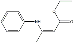 (Z)-3-(フェニルアミノ)-2-ブテン酸エチル 化学構造式