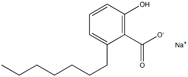 2-Heptyl-6-hydroxybenzoic acid sodium salt 结构式