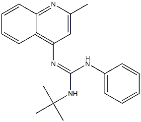 1-tert-Butyl-2-(2-methyl-4-quinolyl)-3-phenylguanidine Struktur