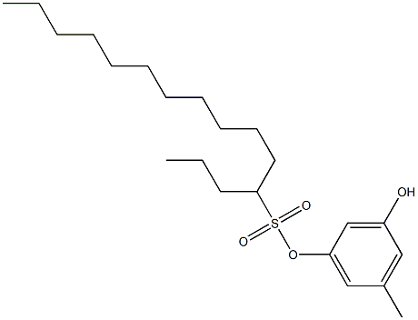 4-Pentadecanesulfonic acid 3-hydroxy-5-methylphenyl ester Struktur