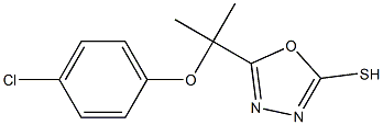 5-[1-(p-Chlorophenoxy)-1-methylethyl]-1,3,4-oxadiazole-2-thiol Struktur