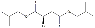 [R,(+)]-ブロモこはく酸ジ(2-メチルプロピル) 化学構造式