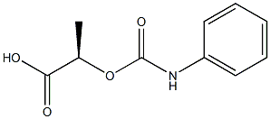 (R)-2-[(Phenylaminocarbonyl)oxy]propionic acid Structure