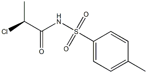 [S,(-)]-2-Chloro-N-(p-tolylsulfonyl)propionamide Structure