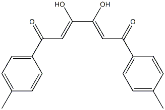 (2Z,4Z)-1,6-ビス(4-メチルフェニル)-3,4-ジヒドロキシ-2,4-ヘキサジエン-1,6-ジオン 化学構造式