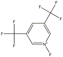 1-フルオロ-3,5-ビス(トリフルオロメチル)ピリジニウム 化学構造式