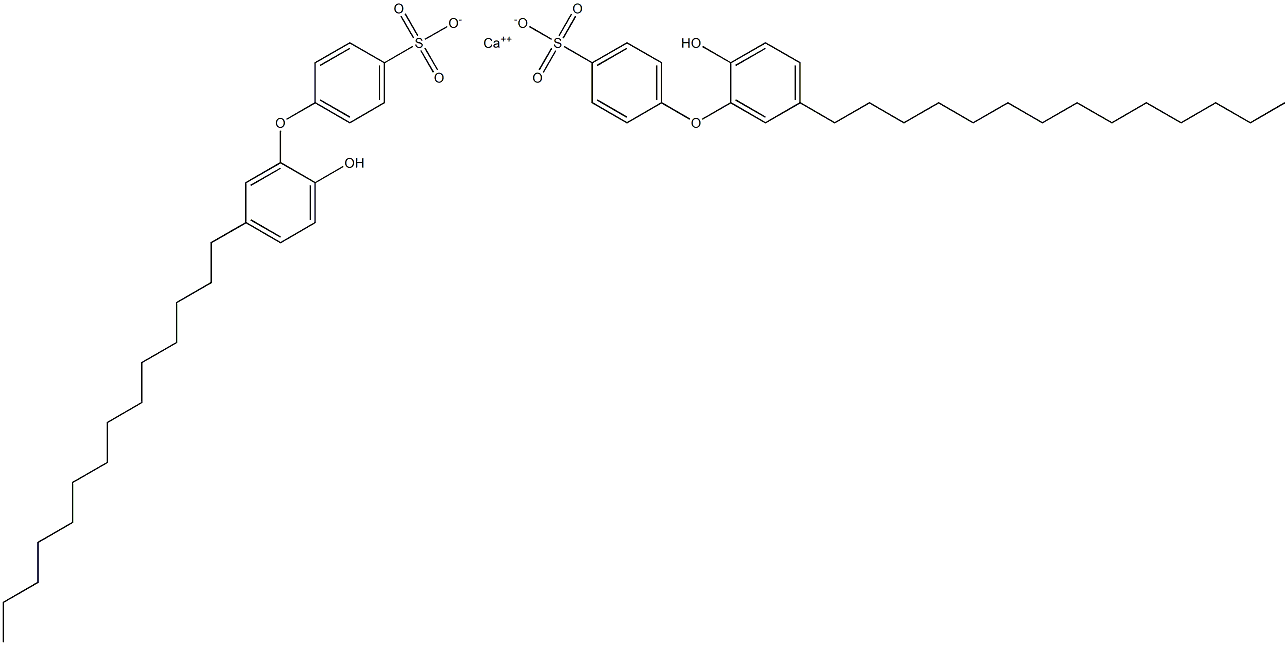 Bis(2'-hydroxy-5'-tetradecyl[oxybisbenzene]-4-sulfonic acid)calcium salt Structure