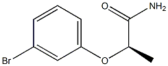 [R,(-)]-2-(m-Bromophenoxy)propionamide Struktur