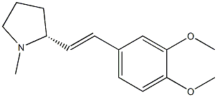 (2R)-2-[(E)-2-(3,4-Dimethoxyphenyl)ethenyl]-1-methylpyrrolidine Struktur