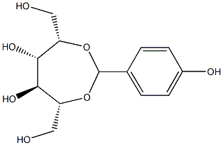 2-O,5-O-(4-Hydroxybenzylidene)-D-glucitol Struktur
