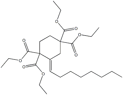 3-Octylidene-cyclohexane-1,1,4,4-tetracarboxylic acid tetraethyl ester Structure