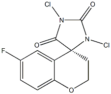 (4S)-6-Fluoro-2,3-dihydro-1',3'-dichlorospiro[4H-1-benzopyran-4,4'-imidazolidine]-2',5'-dione