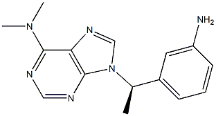 9-[(R)-1-(3-Aminophenyl)ethyl]-N,N-dimethyl-9H-purin-6-amine Structure