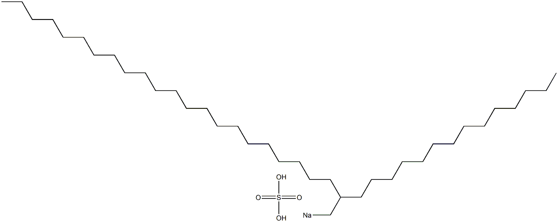 Sulfuric acid 2-tetradecyltetracosyl=sodium salt Structure