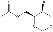 (4S,5S)-4-アセトキシメチル-1,3-ジオキサン-5-オール 化学構造式