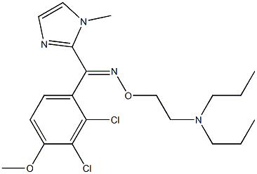 (E)-(2,3-Dichloro-4-methoxyphenyl) (1-methyl-1H-imidazol-2-yl) ketone O-(2-dipropylaminoethyl)oxime Structure
