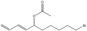 (3E)-5-アセトキシ-10-ブロモ-1,3-デカジエン 化学構造式