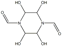 2,3,5,6-Tetrahydroxypiperazine-1,4-dicarbaldehyde Structure
