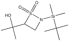 2-(tert-ブチルジメチルシリル)-4-(1-ヒドロキシ-1-メチルエチル)-1,2-チアゼチジン1,1-ジオキシド 化学構造式
