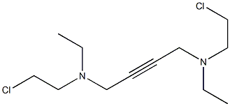 N,N'-Bis(2-chloroethyl)-N,N'-diethyl-2-butyne-1,4-diamine Structure