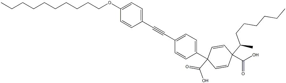 Terephthalic acid 4-[4-[(4-decyloxyphenyl)ethynyl]phenyl]1-[(R)-1-methylheptyl] ester 结构式