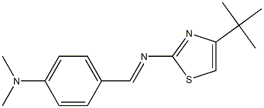 4-tert-Butyl-2-[[4-(dimethylamino)benzylidene]amino]thiazole Struktur