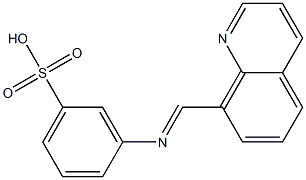 3-[[(キノリン-8-イル)メチレン]アミノ]ベンゼンスルホン酸 化学構造式