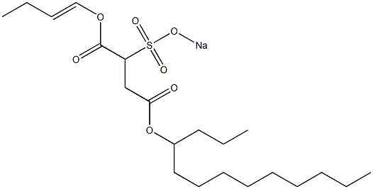 2-(Sodiosulfo)succinic acid 4-tridecyl 1-(1-butenyl) ester Struktur