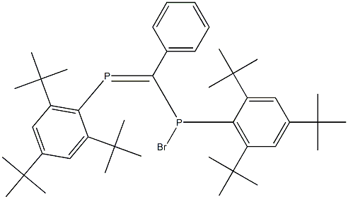 (Z)-1,3-Bis[2,4,6-tri(tert-butyl)phenyl]-2-phenyl-3-bromo-1,3-diphospha-1-propene Struktur