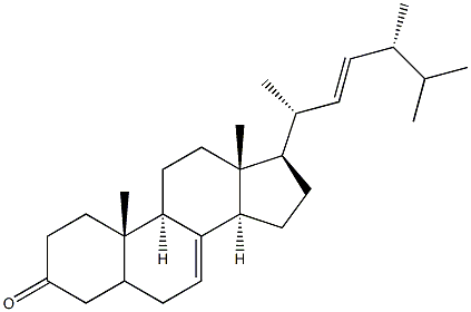 (22E)-エルゴスタ-7,22-ジエン-3-オン 化学構造式