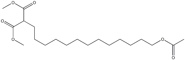(13-Acetoxytridecyl)malonic acid dimethyl ester 结构式