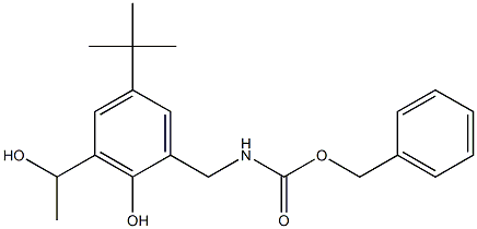 5-tert-Butyl-2-hydroxy-3-(1-hydroxyethyl)benzylcarbamic acid benzyl ester Structure
